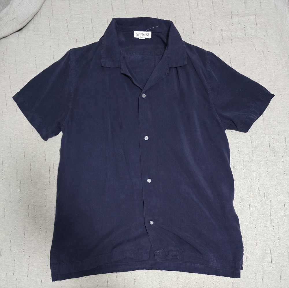 The Optimist dark blue short sleeve shirt